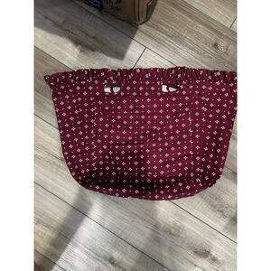 Longaberger Large Boardwalk Basket Liner Traditional Red Woven traditions Rare!